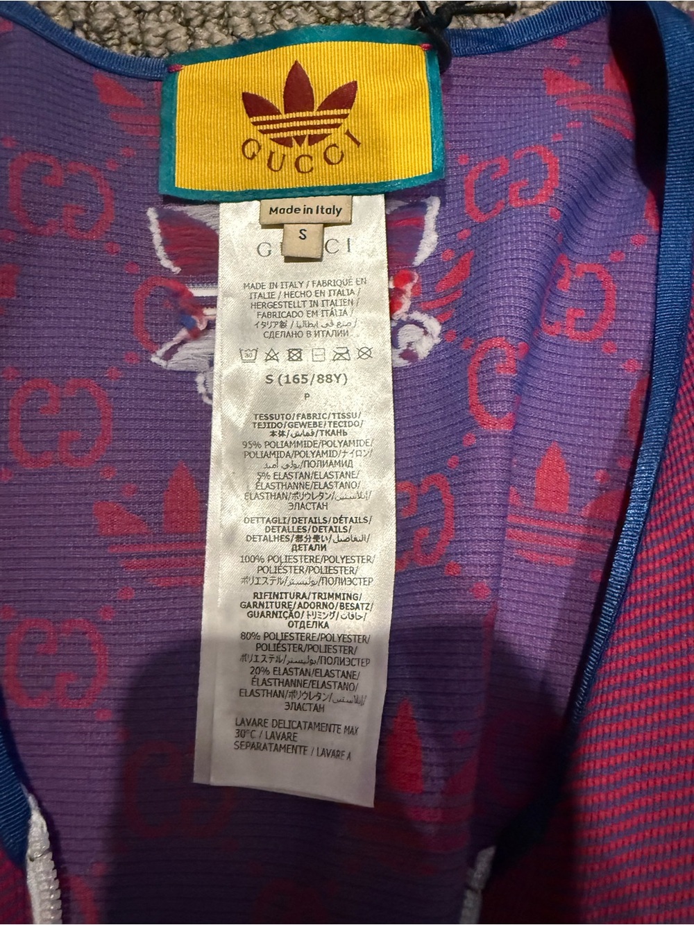 Gucci woman Red & Purple Cropped Logo Jacket - Picture 7 of 9